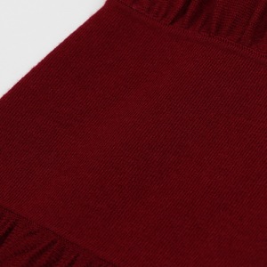 Elegante <span class=keywords><strong>abito</strong></span> a trapeazione <span class=keywords><strong>in</strong></span> lana <span class=keywords><strong>bordeaux</strong></span> con girocollo senza maniche lavorato a <span class=keywords><strong>maglia</strong></span> Pullover da donna - Product Image 5