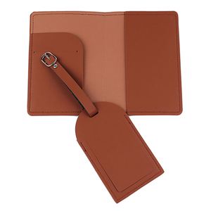 Luxury Slim Fashionable Travel Passport Holder Luggage Set Pu Leather Case Cover Letter Pattern <b>Name</b> <b>Tag</b> Water Resistant - Product Image 4
