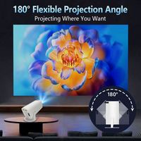 Mini-projecteurs à mise au point automatique, projecteur portable intelligent 720p natif avec Android, Wi-Fi et Bluetooth, projecteur de films pour la maison