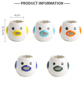 Civciv şekli seramik çevre dostu yumurta ayırıcı ve sarısı filtre gıda sınıfı mutfak aracı pişirme için - Product Image 3