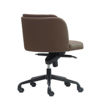 Chaise pivotante réglable en cuir PU, robuste et empilable, pour hôtel, chambre, bureau, projet commercial