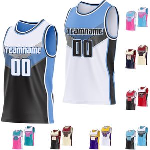 Conjunto de camiseta y pantalones cortos de baloncesto reversibles personalizados, uniformes de equipo sublimados que absorben la humedad, unisex, para hombres, mujeres y jóvenes - Product Image 3