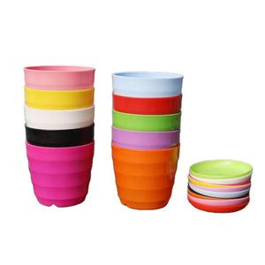 Creative Plastic Flower Pots With Tray Desktop <b>Planters</b> Round Thickened Succulent Pots Wholesale Breathable Not Easily Deformed - Product Image 4
