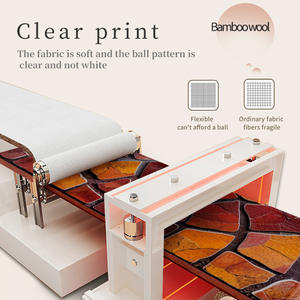 พรมเช็ดเท้ารูปครึ่งวงกลมลายปริศนา ผ้าโพลีเอสเตอร์กันลื่น สำหรับทางเข้าบ้าน - Product Image 3