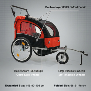 <span class=keywords><strong>Remolque</strong></span> de <span class=keywords><strong>Bicicleta</strong></span> Plegable para <span class=keywords><strong>Niños</strong></span>, Ruedas de 20 Pulgadas, Reflectores, Marco Metálico, Carga de 80 KG, <span class=keywords><strong>Remolque</strong></span> de <span class=keywords><strong>Bicicleta</strong></span> Grande para <span class=keywords><strong>Niños</strong></span> - Product Image 4