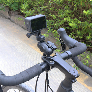 VINmounts 360 Support de caméra de sport rotatif Double support de boule à boulon en U avec adaptateur de caméra d'action pour vélo/VTT/moto - Product Image 5