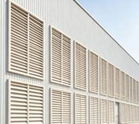 Volet en aluminium de type Z fixe, thermolaqué, sur mesure, pour ombrage extérieur, ventilation, façade, rideau mural et décoration