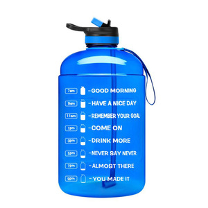 <span class=keywords><strong>2023</strong></span> bouteille d'eau en plastique de sport écologique 64oz/128oz style minimaliste sans BPA avec marque de temps pour le camping et les enfants - Product Image 6