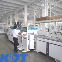 Scie à table coulissante KDT 380V de haute qualité avec contrôle PLC automatique, moteur et pompe pour la production de MDF et de mélamine à haute productivité