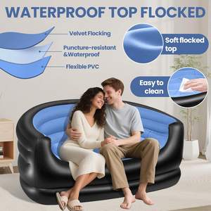 Sofá Inflable Moderno de 2 Plazas, Impermeable, Portátil, Plegable, para Sala de Estar, Interior y Exterior, con Bomba - Product Image 2