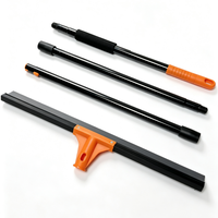 Balai à eau de 60 cm avec manche télescopique à fixation rapide, nettoyage efficace pour divers matériaux de sol, élimination de l'eau et des taches