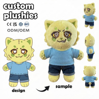 Fabricant de jouets en peluche personnalisés de haute qualité, personnage de dessin animé en peluche avec capuche, souvenirs de maison hantée, porte-clés en peluche personnalisé