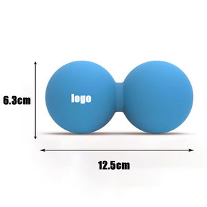 Großhandel Neuheit Individuelles Logo Umweltfreundlicher Silikon-Massageball - Yoga & Erdnuss-Stil Doppelroller 12,5cm*6,3cm Unisex - Product Image 2