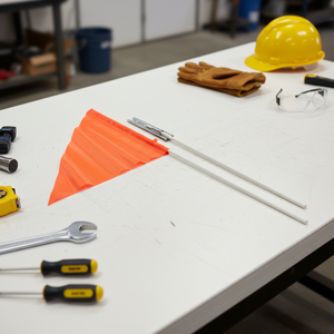 Bicycle Safety <strong>Flag</strong> Triangle Bike <strong>Flag</strong> with Polyester Material and Plastic Flagpole - Product Image 6