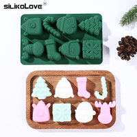 Bon Prix Noël divers forme chocolat moule 8 trous silicone gâteau moule forme silicone molde chocolats
