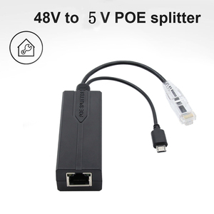فاصل <span class=keywords><strong>USB</strong></span> الصغير Mbps Gigabit Switch الخائن Rj45 حاقن محول إيثرنت ثنائي المنفذ RJ45 5V 2.4A 3.5A PoE Splitter