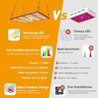 SUNPLUS Dimmable 120W Diy V2 V3 288 buah lampu tumbuh Led LM301 kit lampu tumbuh untuk dalam ruangan obral cahaya