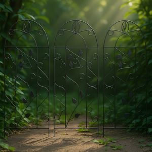 โครงเหล็กสีดำสำหรับปลูกต้นไม้แบบปีนป่าย ขนาด 15.7x39.4 นิ้ว สำหรับใช้งานกลางแจ้ง - Product Image 2
