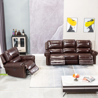 Ensemble de canapés inclinables vintage de luxe italiens, fauteuil de salon sectionnel 3 places, canapé pour cinéma maison, canapés de salon, fournisseur