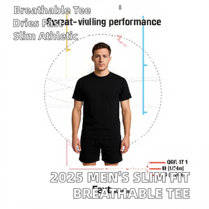 Camiseta Deportiva de Manga Corta para Hombre, Talla Europea, Estilo Casual, Transpirable, Corte Regular, Nueva Colección 2025 - Product Image 2