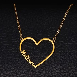 Collana con ciondolo in acciaio inossidabile personalizzata con nome d'amore della clavicola regalo di compleanno <span class=keywords><strong>per</strong></span> gli amici - Product Image 6