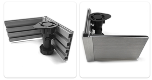 Battiscopa da <span class=keywords><strong>Cucina</strong></span> in Argento Spazzolato con Foglio di Alluminio, Zoccolo in PVC, Battiscopa in Plastica - Product Image 2