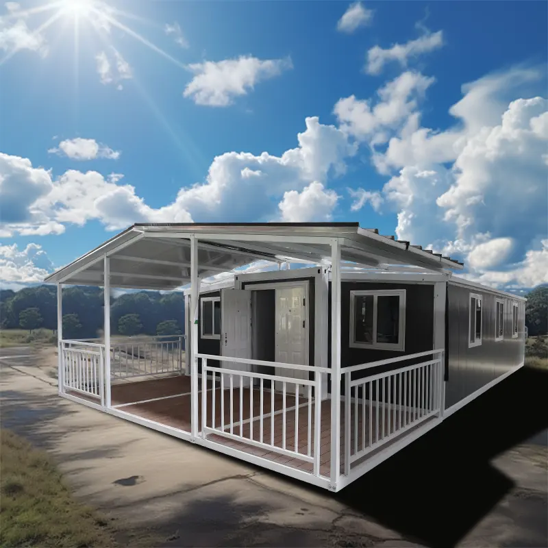 Casa de contêiner expansível de 40 pés com banheiro completo casa pré-fabricada padrão pré-fabricada de baixo custo