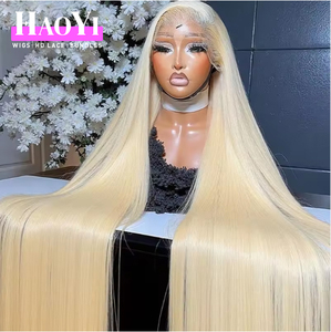 Perruque complète en dentelle HD 613 en cheveux humains, perruque frontale en dentelle HD 613 blonde vierge, perruque frontale en dentelle transparente 13x4 13x6 blonde 613 - Product Image 2