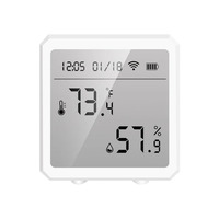 Zigbee Tuya 3.0 termometer nirkabel, Sensor suhu dan kelembaban pintar dengan layar LCD tampilan Digital Alexa Google