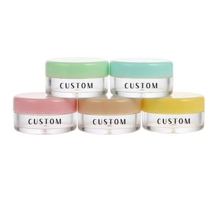 Custom Cosmetic <b>Plastic</b> Jars 5ml 10ml 15ml Cylinder Shape For Eye Cream Lip Mask Nail Polish <b>Packaging</b> - Product Image 4