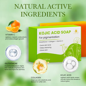 Jabón de belleza hidratante de etiqueta privada OEM ODM para blanquear la piel brillante jabón de glutatión Ácido Kójico - Product Image 6