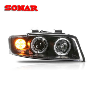 Gruppo Fari per Audi A4 B6 2001-2005, Fari LED 12V con Occhi di <span class=keywords><strong>Angelo</strong></span> e Fari HID per Modifica A4 - Product Image 2