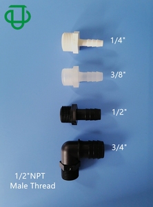 ข้อต่อพลาสติกแบบกำหนดเอง 1/4"-18NPT ชนิดตัวผู้ วัสดุ PVDF สีธรรมชาติ สำหรับท่อขนาด 1/4 นิ้ว ตัวข้อต่อทำจาก PP สีดำ - Product Image 6