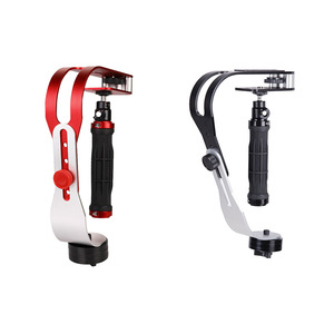 Stabilisateur de caméra portable en forme d'arc, anti-secousse à 360 degrés, résistant aux chocs, rouge et noir, pour l'enregistrement en extérieur - Product Image 2
