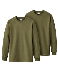 T-shirt à manches longues en jersey 100% coton lourd 260 grammes avec logo personnalisé, style streetwear, coupe ample unisexe, anti-UV - Product Image 2