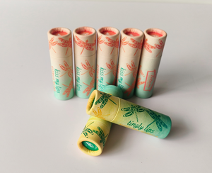 Recyclable Handmade 10ml <b>Yellow</b> Kraft Paper Tube <b>Lipstick</b> Lotion Deodorant Packaging Cylindrical Shape Vanishing High Grade - Product Image 1