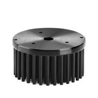Disipador de calor de refrigeración pasivo Led redondo de aluminio anodizado negro de 20W de 70mm de diámetro