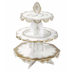 Creativo supporto <span class=keywords><strong>per</strong></span> <span class=keywords><strong>torta</strong></span> di carta usa e getta ispessito a tre strati <span class=keywords><strong>per</strong></span> feste di compleanno-forniture <span class=keywords><strong>per</strong></span> decorare torte transfrontaliere - Product Image 4