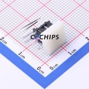 TPB02-205L4W-R Tactile Switch Through hole Component (THT) Switch Rectangle Button White - Product Image 1