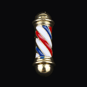 New Design Jewelry Barber Shop Pole 3D Barber Pole Brooch Badge Hip Hop Barber Hairdresser Gothic Brooches Pin Christmas Gift