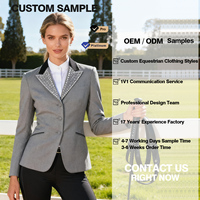 Veste d'équitation pour enfants ARLAN de haute qualité, style allemand, plissée, avec fermeture éclair, légère, en mesh, pour compétition