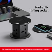Multiprise verticale multifonctionnelle avec chargeur USB sans fil intégré, 4 prises CA et 4 ports USB-C/USB-A, polyvalente