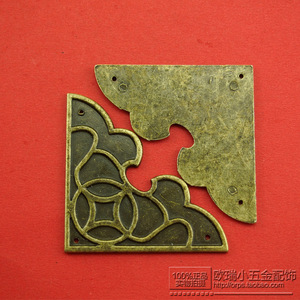 New Chinese Style Zinc Alloy <b>Corner</b> <b>Protector</b> 53.5x53.5mm Anti-Scratch For High-End Furniture - Product Image 3