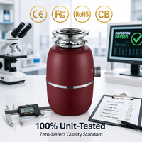 Broyeur de déchets alimentaires intelligent pour cuisine avec écran, moteur BLDC 1HP, diagnostics par capteur en temps réel et nettoyage automatique inversé