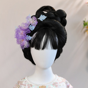 2026 Diseño Original Hecho a Mano, Horquilla para el Cabello Hanfu Morada de Estilo Antiguo, Etérea y Hermosa, Perforada para Peinados y Maquillaje - Product Image 1
