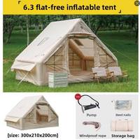 Tente double gonflable en tissu Oxford 420D, résistante aux UV, imperméable, portable, pour toutes les saisons, idéale pour le camping, les voyages et la maison - Vente chaude