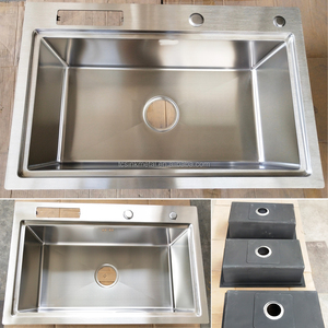 Vente flash <span class=keywords><strong>Évier</strong></span> de <span class=keywords><strong>cuisine</strong></span> à cuve unique en acier inoxydable 720x460x230mm avec <span class=keywords><strong>étagère</strong></span> à couteaux - Product Image 3