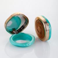 Boîtier rond de luxe doré pour fard à paupières, emballage cosmétique vide, étui compact pour blush et poudre avec miroir, couleur nude, prix
