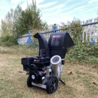 Broyeur de bois à essence 18HP, déchiqueteuse de jardin SPY10, broyeur de branches, système d'alimentation par gravité, roulement du moteur, garantie 1 an
