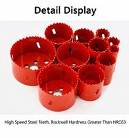 Vente directe usine : Kit de scies cloches en acier rapide avec dents de coupe HRC63, profondeur de coupe max. 40 mm, pour le bois et le métal